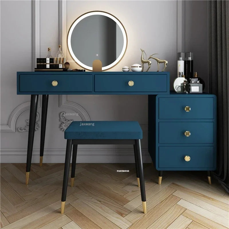 Luxury Dressers Bedroom Furniture Modern Home Dressing Table Bedside Storage Cabinet Nordic Ins Dressing Table with Mirror N