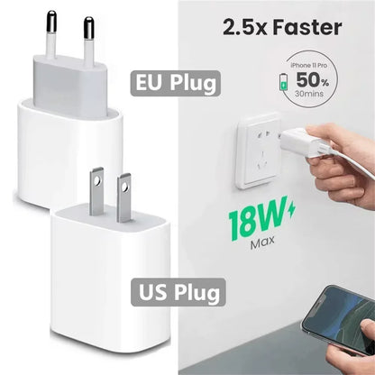 PD Charger 20W Fast Charging USB C Charger For iPhone 15 14 13 Pro Max Mini X XS Quick Charge Type C Phone Charger Power Adapter