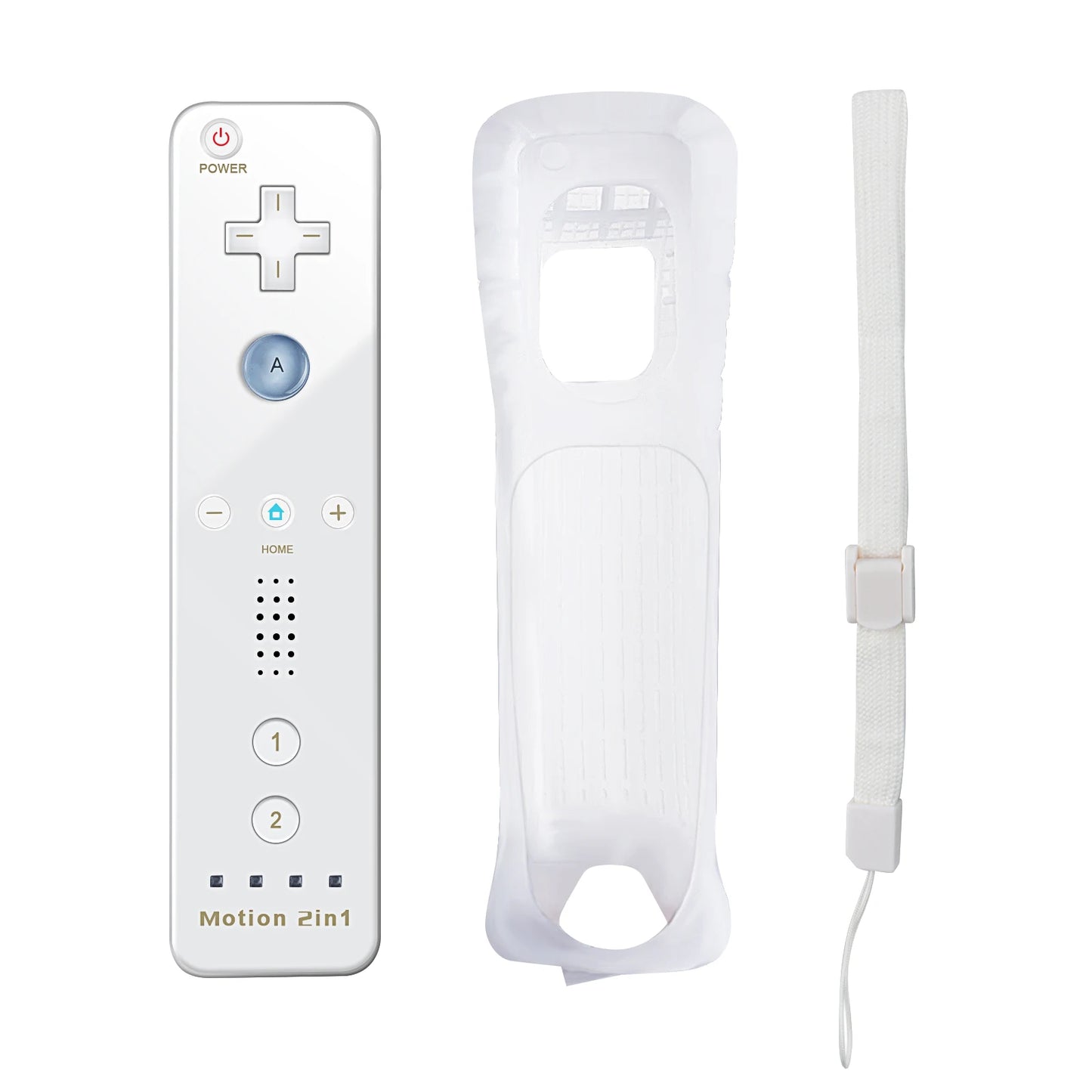 2 in 1 For Nintendo Wii Controller Set Optional Motion Plus Joystick Wireless Remote Gamepad with Silicone Case Video Game