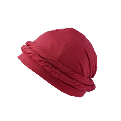 Men Hat Punk Burr Trim Twisted Tail Fringe Cotton Bandana Hat Hop Turban Hats Head Wrap Beanie Cap Solid Color Docker Hat 2024