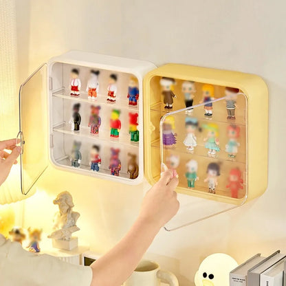 Doll Toy Storage Box Blind Box Display Stand Wall Mounted Dust Proof Acrylic Storage Box for Figures Showcase Organizer Boxes