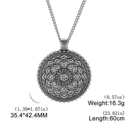 My Shape Viking Necklaces Flower of Life Dome Sacred Geometry Women Om Yoga Chakra Pendant Mandala Fashion Choker Jewelry