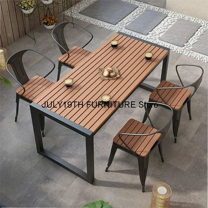 Outdoor Balcony Patio Table and Chairs Set Outdoor Leisure Garden Three Piece Sets Household Waterproof and Sun Combination Z