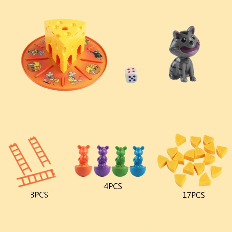 for Cat and Mouse- Cheese Game Parent-Child Interactive Board Game