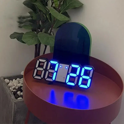 LED Clock Bedroom Home for You Adjustable Digital Wall Clock Hair Accessories Living Room Night Light Mode 3D Decor Decorate