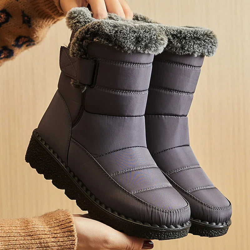 Women's Boots 2024 Trend Winter Shoes For Woman Winter Boots Ankle Low Heels Botas Mujer Waterproof Snow Boots With Fur Shoes