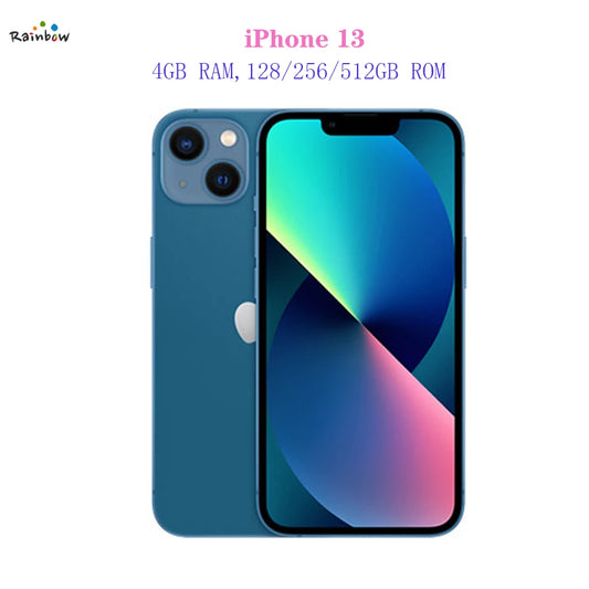 Original Apple iPhone 13 128GB/ 512GB 5G LTE Mobile Phone NFC Face ID  IOS A15 Bionic Hexa Core 6.1'' 12MP&12MP 3240mAh