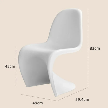 INS Style Nordic Dining Chair Plastic Creative Leisure Dining Chair Home Stackable Ergonomic Backrest Restaurant Chair Furniture