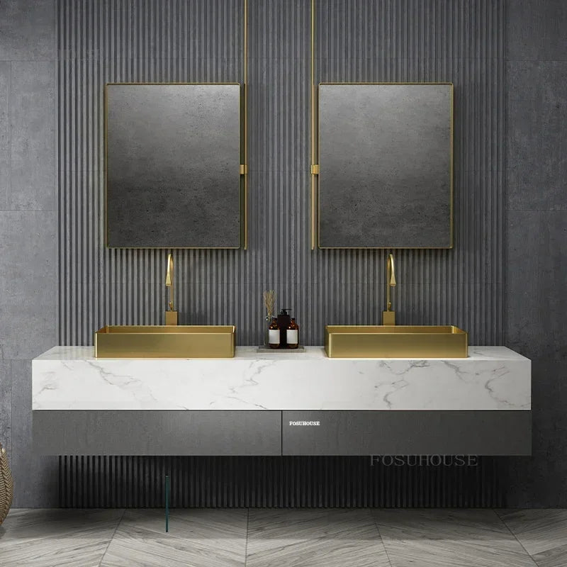 Minimalist  Bathroom Sinks Stainless Steel Wash basins Luxury Advanced Bathroom fixtures Golden Above Counter Basin z