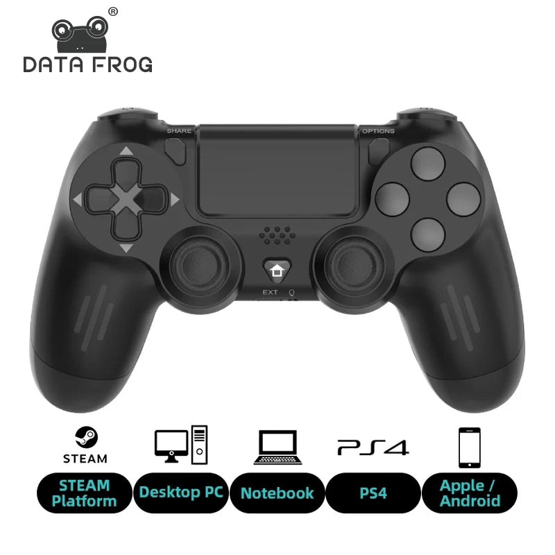 DATA FROG Bluetooth-Compatible Game Controller for PS4/Slim/Pro Wireless Gamepad For PC Dual Vibration Joystick For IOS/Android