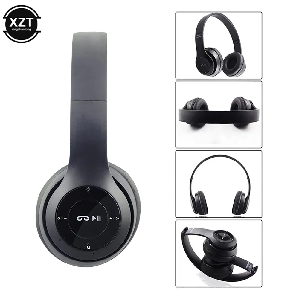 P47 Bluetooth Headset Fone De Ouvido Sem Fio Wireless Headphone Over Ear Music Handsfree Earphone With Microphone For Men Women