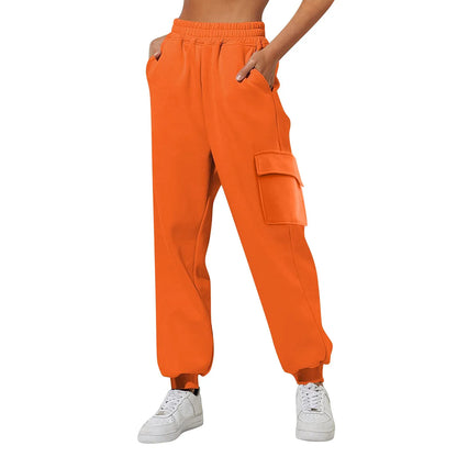 Women’s Fleece Lined Sweatpants Wide Straight Leg Pants Bottom Winter Warm Pants Daily Casual Jogger Sweatpants Sports Trousers