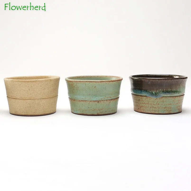 Quaint and Simple Ceramic Coffee Tea Cup Teaware Kung Fu Teacups Handmade Coarse Pottery Matcha Cups Tea Bowls Tea Ceremony