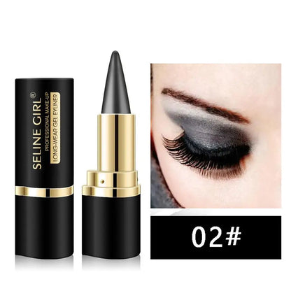 1PCS Portable Eyeliner Cream Black Eye Liner Pen Natural Waterproof Eyes Tattoo Eyeliner Professional Lasting Eyes Makeup