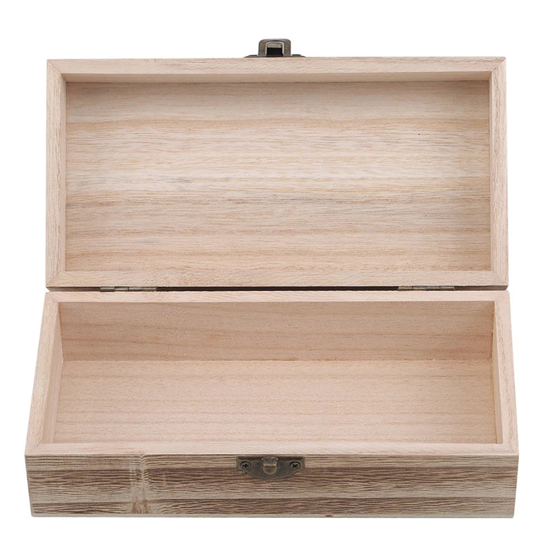 Storage Box Retro Jewelry Box Desktop Natural Wood Clamshell Storage Hand Decoration Wooden Box Postcard Tea Boxes