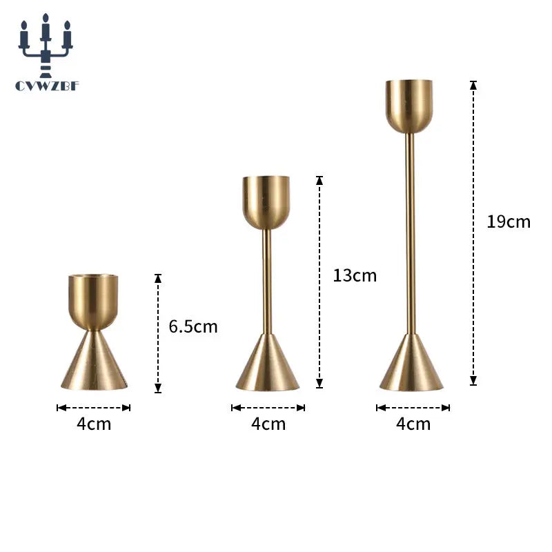 European Candle Holders Metal Candlestick Wedding Table Romantic Decoration Christmas New Year Bar Party Home Decor Accessories