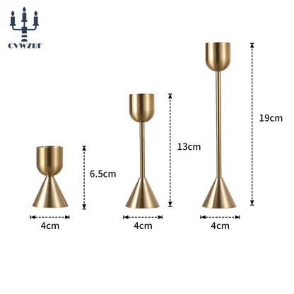 European Candle Holders Metal Candlestick Wedding Table Romantic Decoration Christmas New Year Bar Party Home Decor Accessories