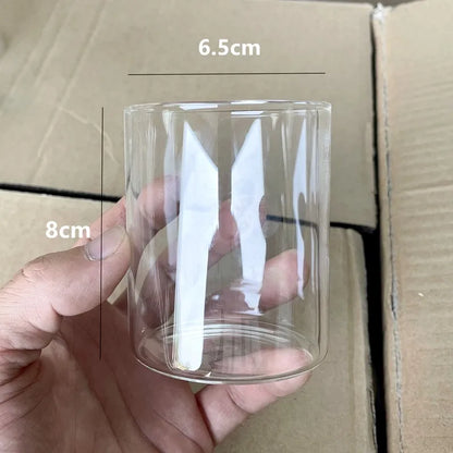 Simple Candle Cup Holder Transparent European Candlestick Empty Cups Candles Glass Light Jar Wedding Restaurant Candle Container