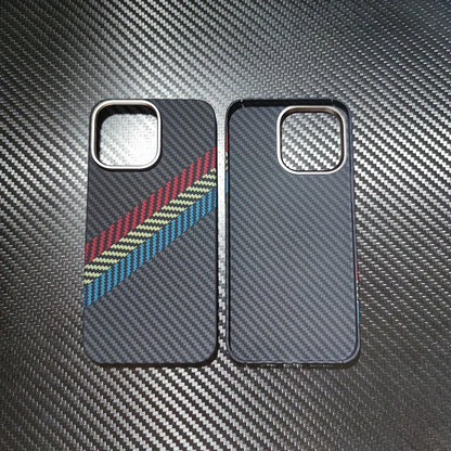 real carbon fiber phone case for iphone16 1514 13 12 pro max case metal ring aramid fiber phone cover for iphone 15/12/13 pro