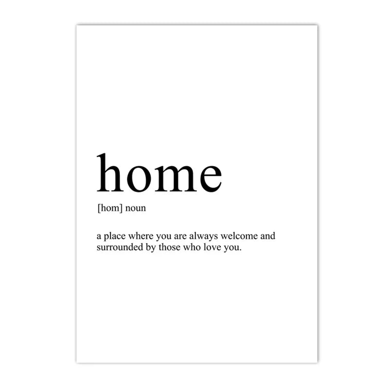 Home Mother Travel Love Family Definition Quotes Wall Art Canvas Painting Nordic Posters And Prints Pictures Living Room Decor