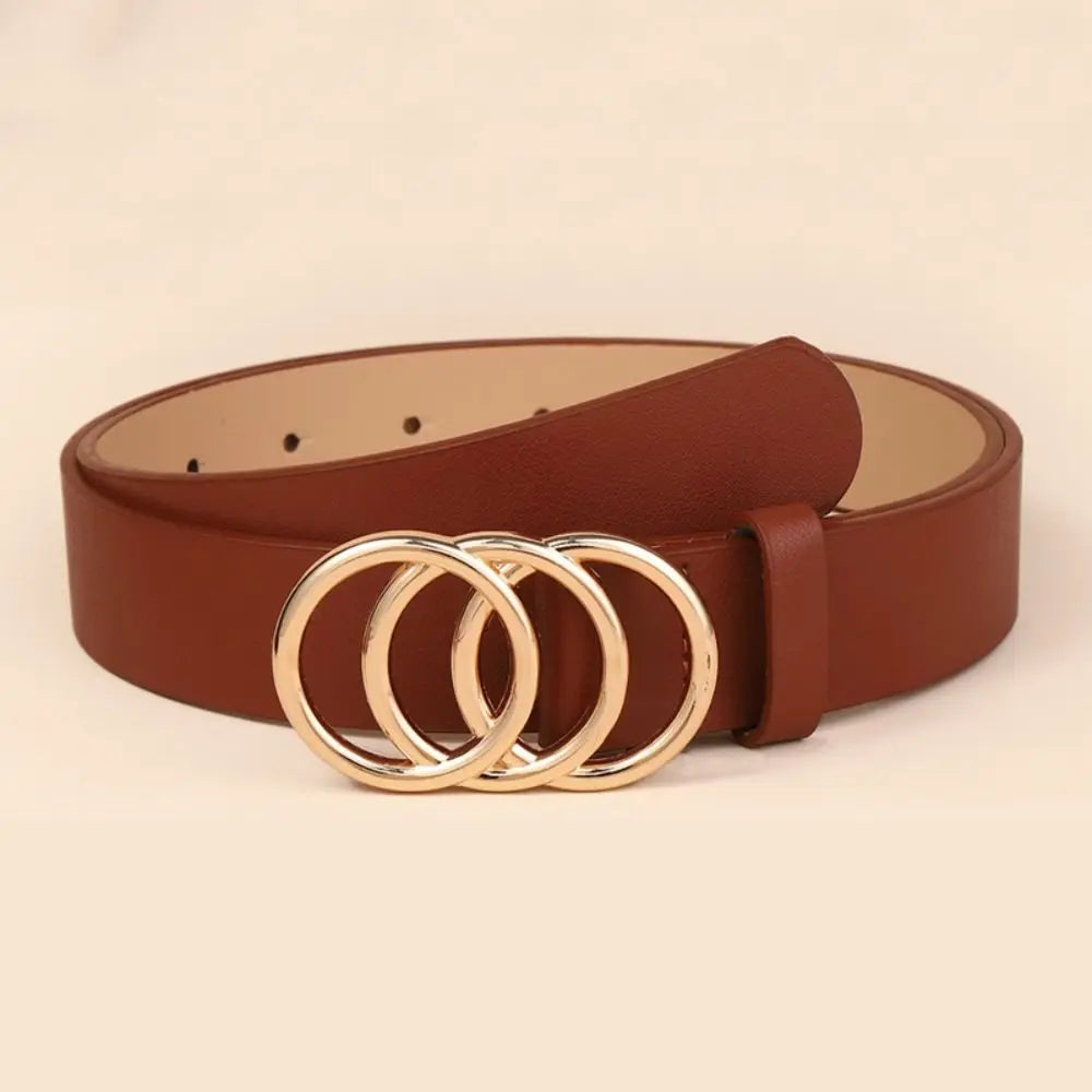 Waist Decoration Fashion Versatile Leather Stylish Belt Casual Luxury Design Slide Buckle Belt Simple Waistband For Women Girl