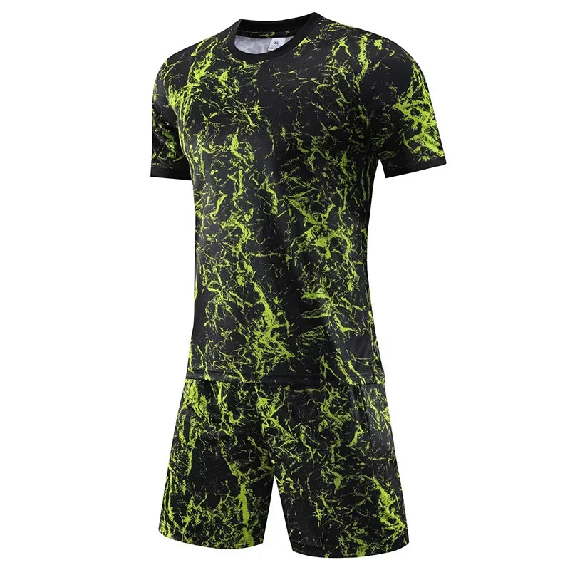 Camouflage Soccer Jersey Suit for Men High Quality Professional Man Team Club Match Training Football Uniform Clothing Custom