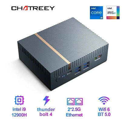 Chatreey IT12 Mini PC  Intel Core i7 1360P i9 13900H Gaming Desktop Computer 2x2.5G Ethernet PCIe 4.0 Wifi 6 Thunderbolt 4