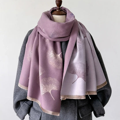 Winter Warm Cashmere Scarf for Women Luxury Pashmina Blanket Thick Shawl Wrap Neckerchief Fashion Bufanda Echarpe Poncho 2024