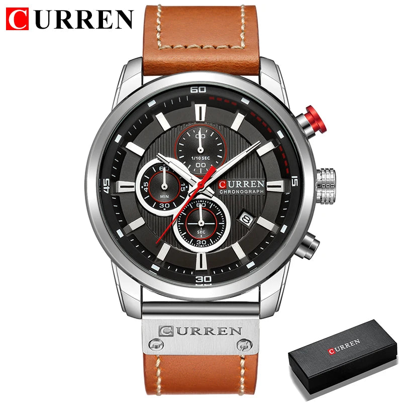 CURREN Fashion Date Quartz Men Watches Top Brand Luxury Male Clock Chronograph Sport Mens Wrist Watch Hodinky Relogio Masculino