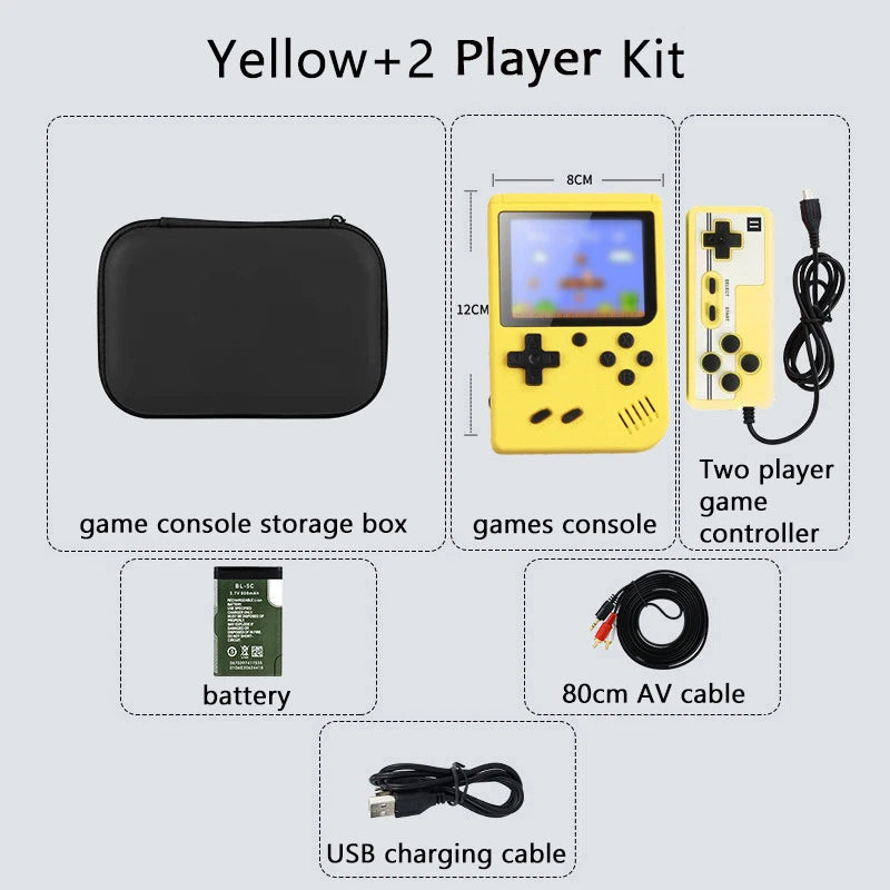 Built-in 500+ Classic arcade retro games Console for TV 5 inch Video Game Handheld Game Player for Game boy two player games