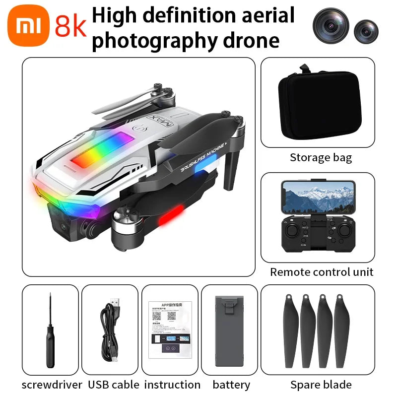 XIAOMI A11 Max Drone 8k Professional Hd Aerial Photography 5g Gps Omnidirectional Obstacle Avoidance Brushless Motor Quadcopter