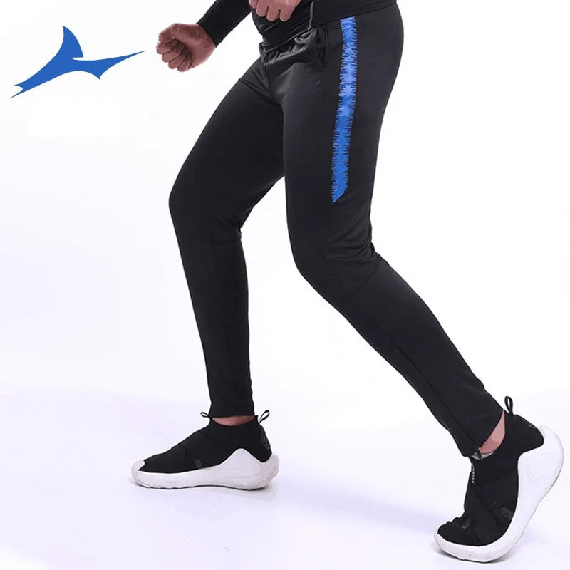 Mens Sports Running Soccer Training Pants Breathable Quick-dry Fitness Cycling Hiking Trousers Football Long Pants