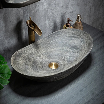 Retro Ceramic Bathroom Sinks Outdoor Washbasin Home Bathroom Sink Courtyard Overhead Sink Creative Hand Kitchen Washing Sink