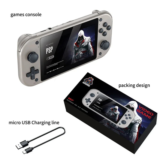 M17 Retro Handheld Video Game Console 4.3 Inch IPS Screen Mini Handheld Game Player 15000+ Games