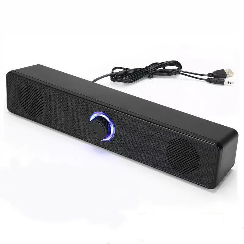 PC Soundbar Wired/Wireless Bluetooth Speaker USB Powered Soundbar for TV PC Laptop Gaming Home Theater Surround Audio System