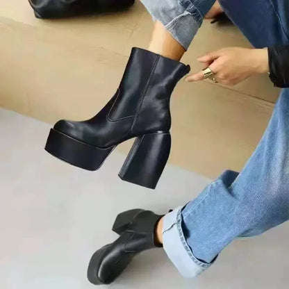 Autumn Winter Womens Boots Punk Over The Knee Boots Platform Shoes for Women 2024 Sexy Ladies High Boots Gothic Chaussure Femme