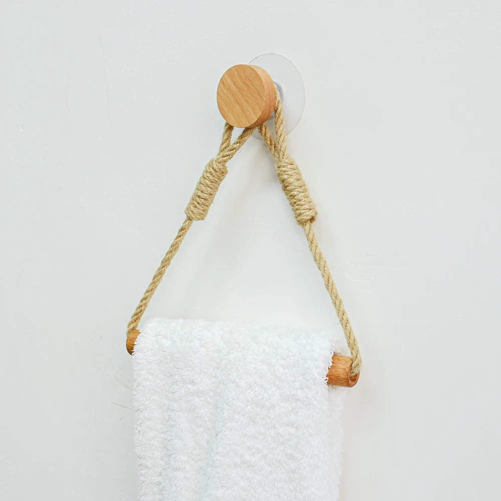 Toilet Paper Holder Wall Mounted WC Washroom Bathroom Accessories Wooden Rolling Paper Tissue Holder for Toilet Towel Rack