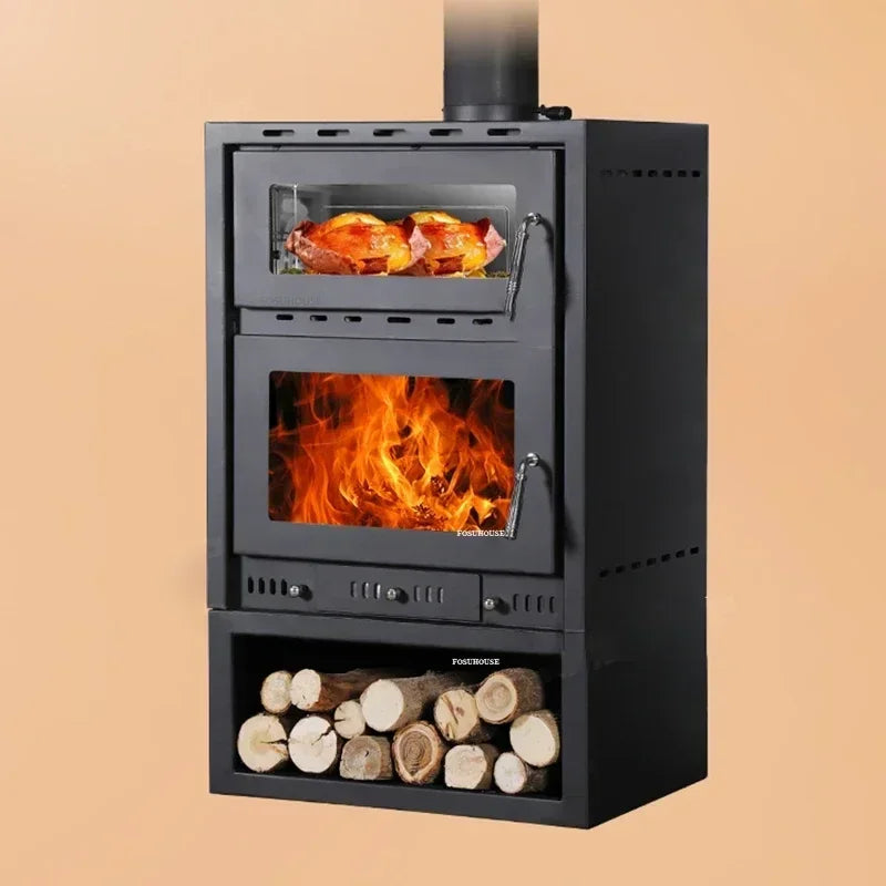 Oven Real FireFireplaces Firewood Heating Stove Home Indoor Fireplace Decoration with Chimney European Light Luxury Villa Stove