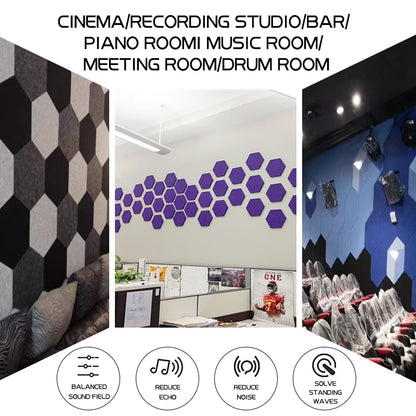 Sound Proof Wall Panels 3Pcs Noise Pared 15cm Hexagon Acoustic Panel Home Decorative For Gaming Room Decoration Insulation