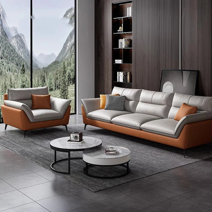 Sofas For Living Room Luxury Italian Minimalist Sofa Sets With Beautiful Individual Puff Meubles De Chambre Kitchen Furniture