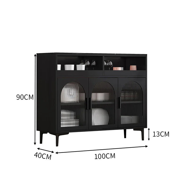 Storage Audio Nordic Living Room Cabinets Cosmetic Wooden Coffee Tea Display Cabinet Side Garage Vitrine Salon Furniture YR50LC