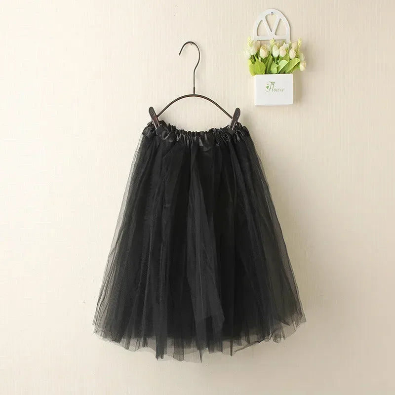 Women Summer Vintage Tulle Skirt Adult Fancy Ballet Dancewear Party Costume Ball Gown Mini Skirt