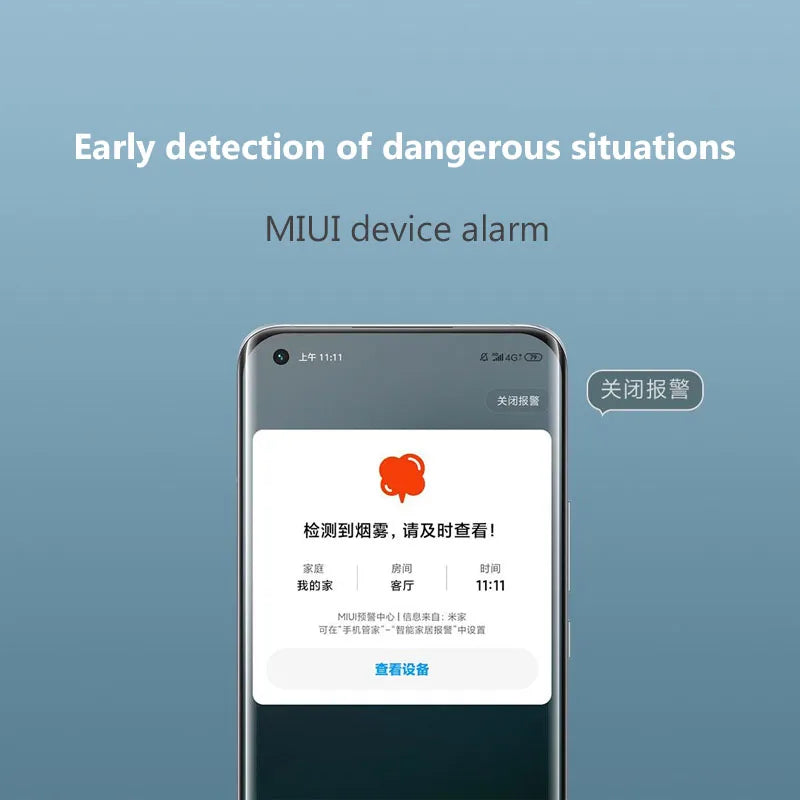 Xiaomi Smoke Detector Honeywell Sensor Fire Alarm Audible&Visual Alarm Work With Bluetooth-compatible Gateway Smart Remote APP