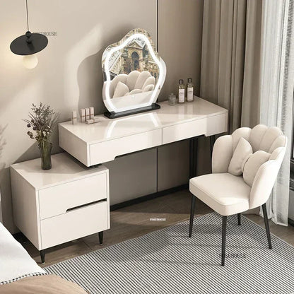 Solid Wood Dressers Simple Modern Bedroom Dressing Tables Small Apartment Makeup Tables With Drawer Integrated Cabinet N