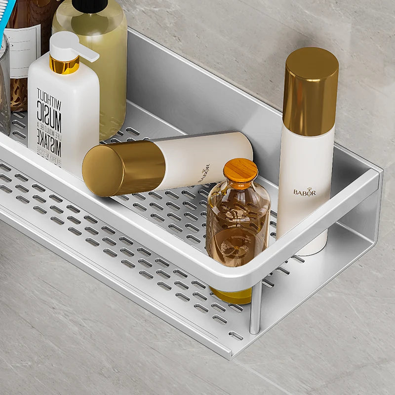 Bathroom Shelf 30/40/50 cm Kitchen Wall Shelf Shower Holder Storage Rack Towel Bar Robe Bathroom Accessorie