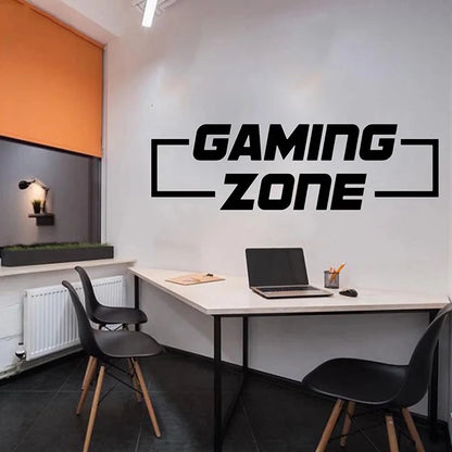 Gaming Zone Video Game Wall Sticker Playroom Bedroom Gaming Zone Gamer Xbox Ps4 Quote Wall Decal Kids Room Vinyl Decor