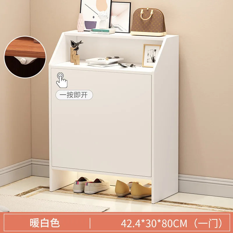 Shoe cabinet S27 storage solid wood home entrance porch cabinet integrated indoor beautiful dustproof storage shoe rack