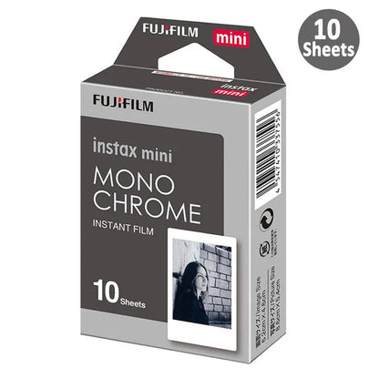 10-100 Sheets Fujifilm Instax Mini 12 Film Mono Monochrome Film For Mini SE 7+ 99 40 Evo 90 Link 2 Printer Instant Photo Camera