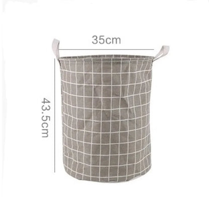 Large Capacity Foldable Laundry Hamper  Home Clothes Toys Storage Basket Laundry Basket Cotton Linen Waterproof Organizer Bucket