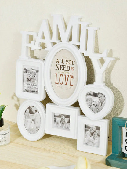 1pc Family Photo Frame Combination Wall Hanging Photo Wall，Living room furniture decoration Photo frame